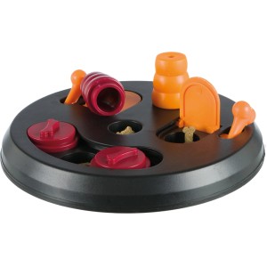 Jollypaw Jolly Flipper, ein Intelligenzspielzeug für Hunde mit verschiedenen Öffnungstechniken, ø 23 cm.