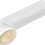 Weißer WC-Anschlussbogen, 90 Grad, Ø 40 mm x 110 mm, für die Verbindung von WC und Abwasserrohr.