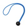 Blauer Master Lock Spanngummi mit schwarzem Ball, Teil eines 10er Sets.