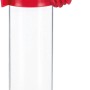 Trixie Tränke und Futterspender, 130ml, transparent mit rotem Kunststoff für Vogelkäfige.