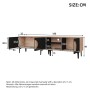 okwish TV Schrank mit Stauraum Fächern Wohnzimmer 180x35x49cm Natur_5