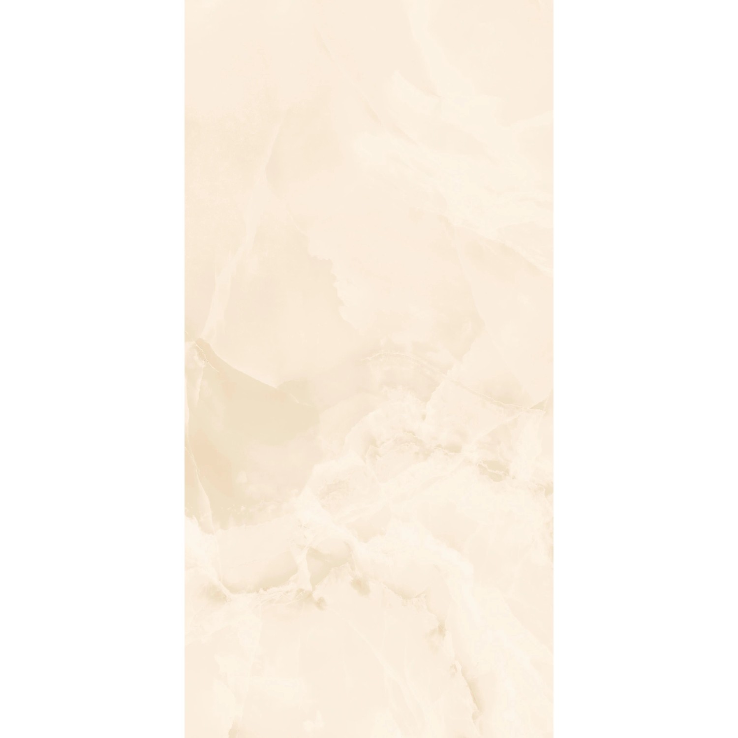 Beige Feinsteinzeug Bodenfliese Opus premium, glasiert und poliert, 60x120 cm, mit Naturstein-Optik.
