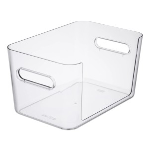 Transparente SmartStore Compact Access Aufbewahrungsbox mit Griffen.