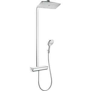 Hansgrohe Raindance E Showerpipe 360 1jet Brauseset mit Thermostat in Chrom.