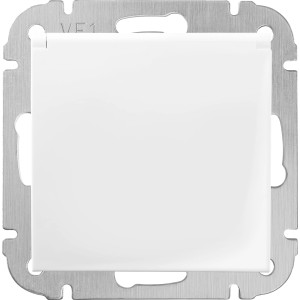 Weiß-glänzender Rahmen Finnja für Schalter und Taster.