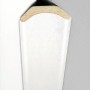 Weiße Hohlkehlleiste (22x22 mm, 2600 mm) für Paneele, Detailansicht der Form.