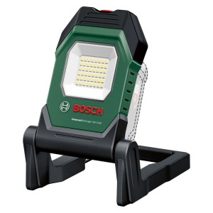Bosch Akku-Lampe UniversalLight 18V-2100, grün-schwarz, mit LED-Panel und Standfuß. Flexible Arbeitsleuchte.