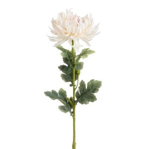 Mica Decorations Kunst-Chrysantheme, creme, 60 cm. Detailreiche Stielblume mit naturgetreuen Blüten und grünen Blättern.