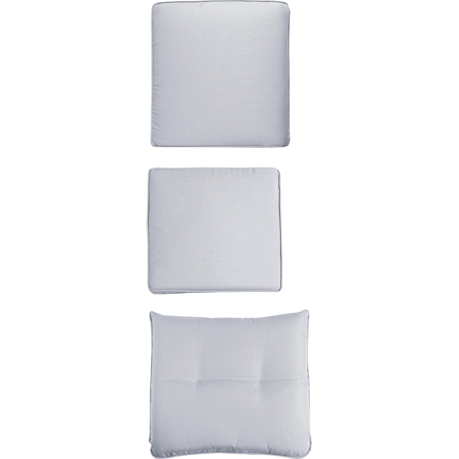 3-teiliges Kissenhüllen-Set Grau für Vermont Sofa-Diningset. Ersatzbezüge für Sitz- und Rückenkissen.