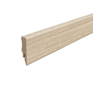 Egger Sockelleiste L369 Kubisch, Dekor Eiche Sandbeige, 6 cm hoch.