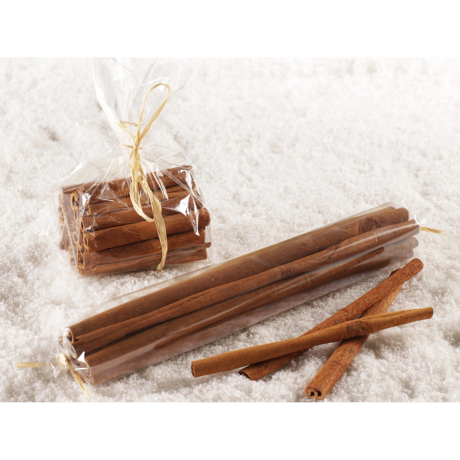 Deko-Beutel mit Zimtstangen (25 cm) für weihnachtliche Dekorationen.