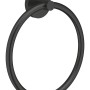 Grohe QuickFix Handtuchring Start, matt schwarz, zur Wandmontage im Badezimmer.
