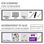 Montagearten für Wenko Molinella Wandregal: Schrauben (inkl.) oder Kleben (separat erhältlich).