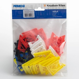 Abstandmontageclips, 50 Stück, farbig sortiert (rot, gelb, weiß, schwarz), für Fenster-Zubehör.