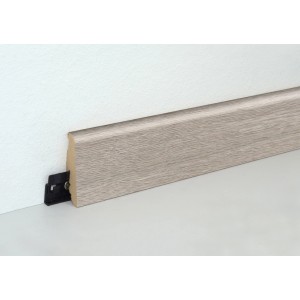 Sockelleiste Hacienda Grau mit Clip-System zur einfachen Montage. MDF-Leiste, foliert.