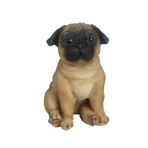 Deko-Figur: Mops Welpe (22cm) für Haus und Garten.