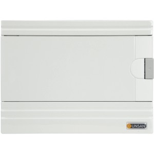 Weißer Kleinverteiler Unterputz IP40, 1-reihig mit 12 TE für den Innenausbau.