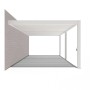 Weide E-Deluxe Plus | elektrische Wand Pergola mit LED | Voll Aluminium | 4 x 6 M | motorisiertes Lamellendach weiß_8