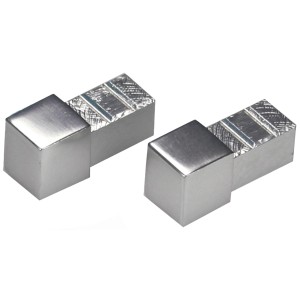 Ecke Quadrat-Abschlussprofil Alu eloxiert Silber glänzend 10 mm (2 Stk.)