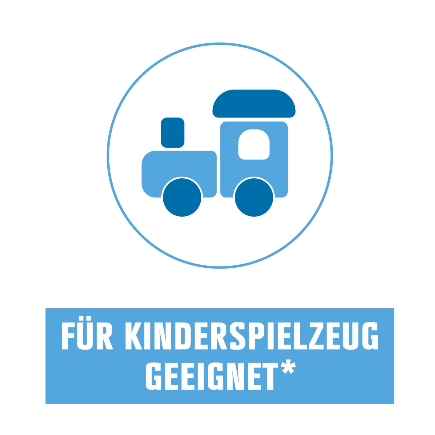 Symbol: Buntlack ist geeignet für Kinderspielzeug.