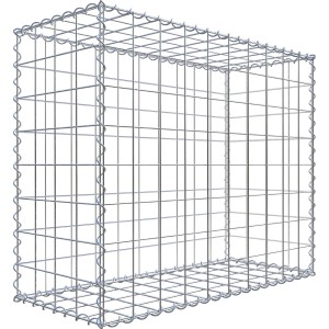 Leere Gabiona Gabione, 100x80x40 cm, Maschenweite 10x10 cm, zur individuellen Befüllung.