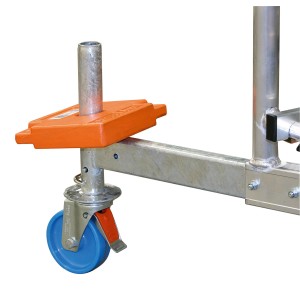 Krause ClimTec Fahrrollensatz, 4 Stück, 125 mm Rollen mit Feststellbremse für Gerüste.