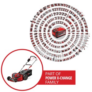 Einhell Akku-Rasenmäher GP-CM 36/52 S Li-BL, Teil der Power X-Change Familie.