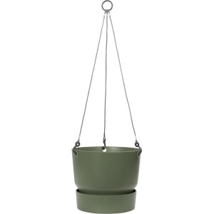 Elho Hängeampel Greenville, Ø 24cm, laubgrün, mit integriertem Wasserreservoir.