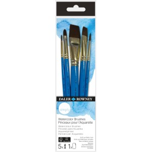 Daler Rowney Aquarellmalpinsel Simply 5er-Set