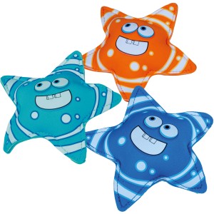 Neopren Tauchsterne, farblich sortiert, mit aufgedruckten Gesichtern für Spiel und Spaß im Wasser.