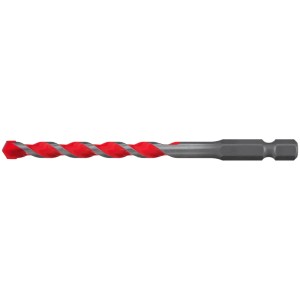 Fischer Universalbohrer D-U HEX 10 mm, grau-rot, mit Sechskantschaft für Beton, Holz, Mauerwerk.