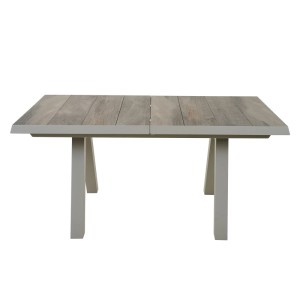 Siena Garden Gartentisch ausziehbar Keramik Seidengrau 90 cm x 160 cm