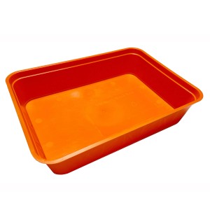 Orange OBI Bring-Back Box, 38x28x8 cm, zur Aufbewahrung und zum Transport.