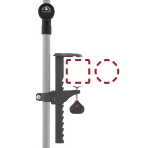 Doppler Balkonklammer 3,2 cm in Anthrazit zur Befestigung von Sonnenschirmen am Balkongeländer.
