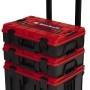 Einhell E-Case Tower Werkzeugkoffer-Set mit Rollen und Teleskopgriff für Werkzeug und Zubehör.