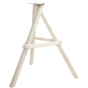 Weißer, dreibeiniger Vogelhaus-Ständer (90cm) aus Kiefernholz für sicheren Stand.