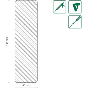 FN Neuhofer Rahmenholz, gerundet, Fichte/Kiefer, 40x145x2400mm, unbehandelt, astig.