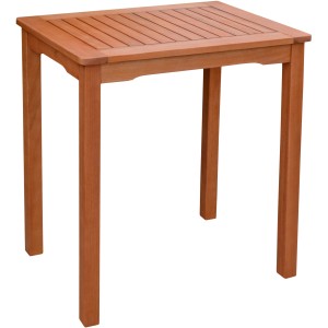 Quadratischer Holz-Gartentisch Pittsburgh (70x50 cm) aus Eukalyptus für den Balkon.