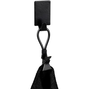 Wenko Edelstahl-Rechteckhaken, selbstklebend, 4er-Set, schwarz. Wandhaken für Bad, Küche & Haushalt.