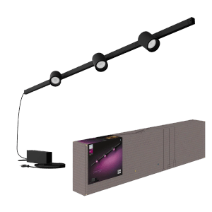 Philips Hue LED-Schienenbeleuchtung Perifo 3er Wandspots Schwarz