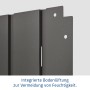 Detailansicht EcoStar Gartenbox Elegant, anthrazitgrau, mit Bodenlüftung.