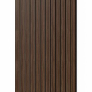 Denpanels Akustikpaneel Melamin Walnuss Filz Schwarz 240 cm x 60 cm