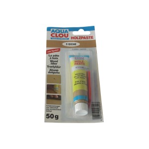 Clou Holzpaste Eiche, 50g Tube, zur Reparatur von Holzschäden im Innenbereich.