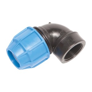 LUX-TOOLS 90°-Winkel für PE-Rohre Ø 32 mm x 38,9 mm (Rp 1 1/4")