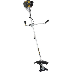 Texas Benzin Freischneider BC358D mit 3-Zahn-Messer und Tragegurt.