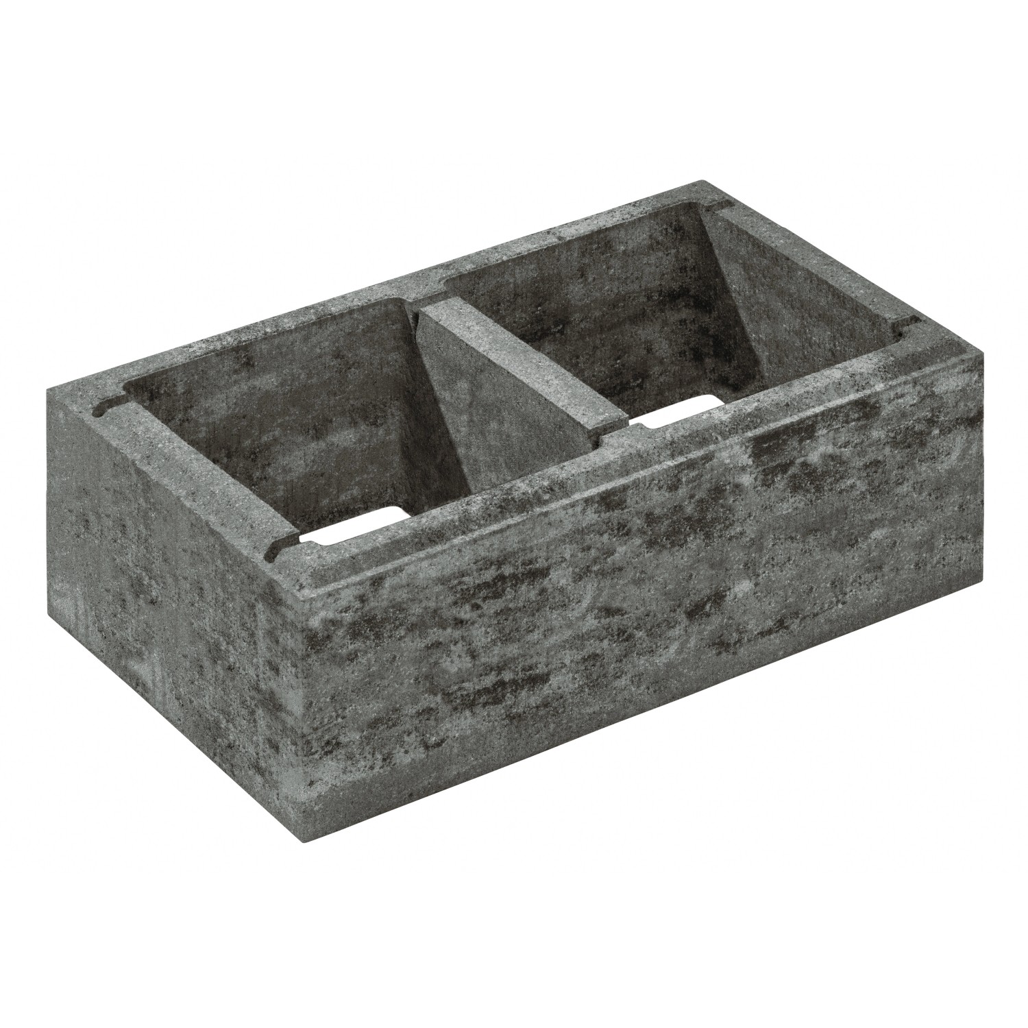 Diephaus Mileo Maxi Mauerstein Quarzit, 60x40x20 cm, Hohlstein für Mauern.