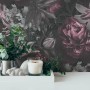 A.S. Création Vliestapete Rosen Grau Rosa mit Blumenmuster als Wanddeko.