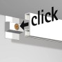 Artiteq Click Rail Alu Befestigungsset: Detailaufnahme der Montage an der Wand.