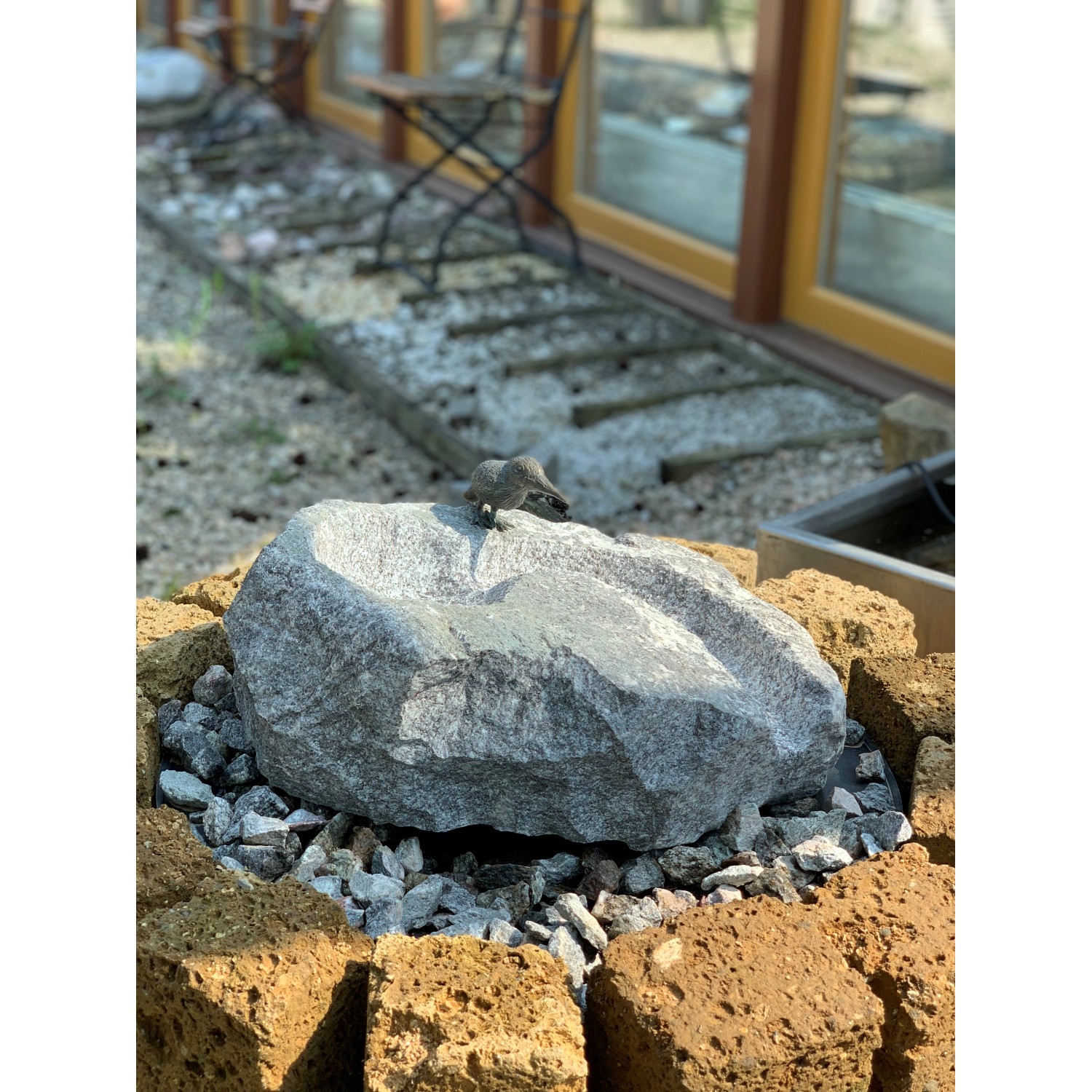 Gartenbrunnen KomplettSet Wasserfall mit Vogel kaufen bei OBI