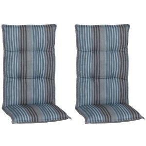 Beo Sitzauflage Hochlehner Tissa 2er-Set Blau-Grau